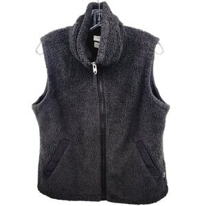 The North Face‎ Fleece Vest Black Women's Size Medium Mock Neck Zip Up Pockets